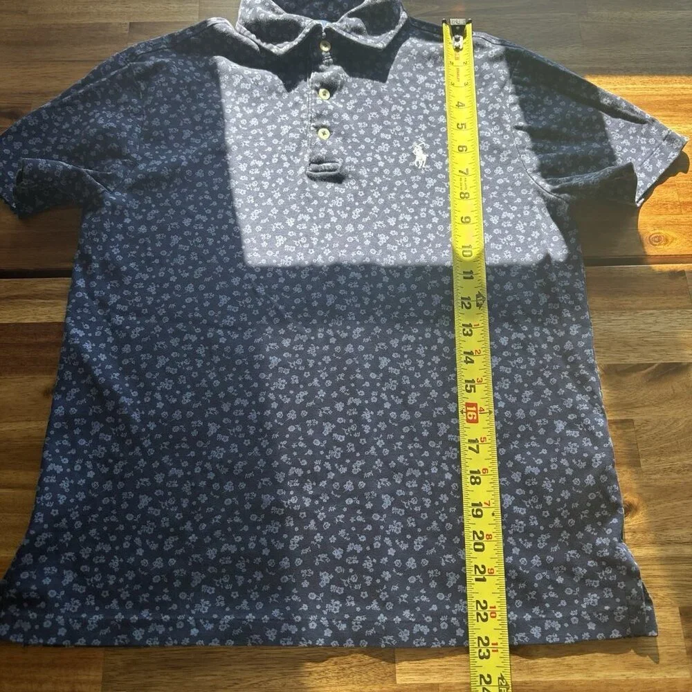 Polo Ralph Lauren CUSTOM SLIM FIT Men’s SMALL Floral Polo Shirt Preppy Old Money